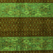 Square Machine Washable Southwestern Green Country Area Rugs, wshabs4168grn