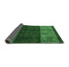 Sideview of Southwestern Emerald Green Country Rug, abs4168emgrn