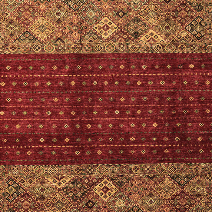 Machine Washable Southwestern Brown Country Rug, wshabs4168brn