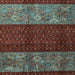 Square Machine Washable Southwestern Light Blue Country Rug, wshabs4168lblu