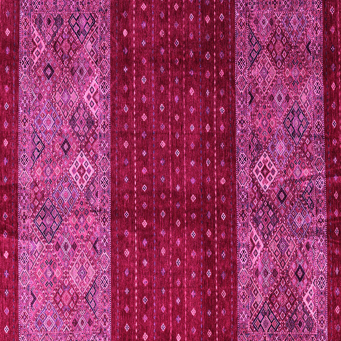 Square Machine Washable Southwestern Pink Country Rug, wshabs4168pnk
