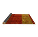 Sideview of Southwestern Yellow Country Rug, abs4168yw