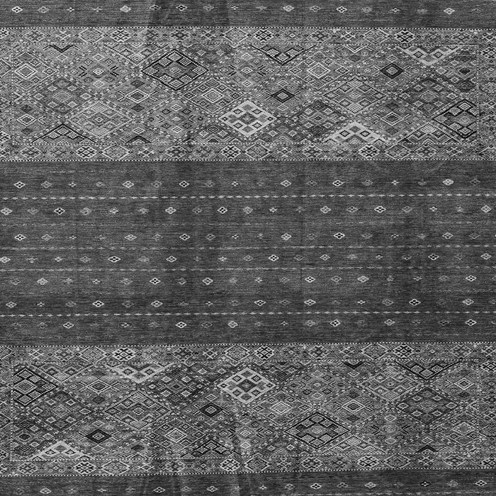 Square Machine Washable Southwestern Gray Country Rug, wshabs4168gry