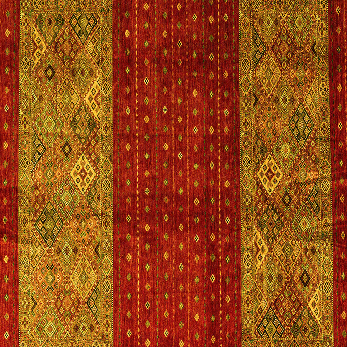 Square Southwestern Yellow Country Rug, abs4168yw