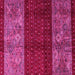 Square Southwestern Pink Country Rug, abs4168pnk