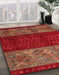 Machine Washable Abstract Chestnut Red Rug in a Family Room, wshabs4168
