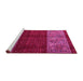 Sideview of Machine Washable Southwestern Pink Country Rug, wshabs4168pnk