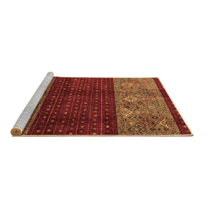 Sideview of Machine Washable Southwestern Brown Country Rug, wshabs4168brn