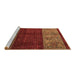 Sideview of Machine Washable Southwestern Brown Country Rug, wshabs4168brn