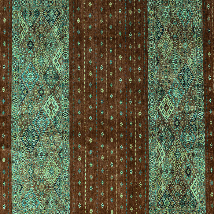 Square Southwestern Turquoise Country Rug, abs4168turq