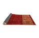 Sideview of Southwestern Orange Country Rug, abs4168org