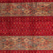 Square Abstract Chestnut Red Southwestern Rug, abs4168