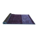 Sideview of Southwestern Blue Country Rug, abs4168blu