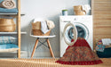 Machine Washable Abstract Chestnut Red Rug in a Washing Machine, wshabs4168