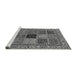 Sideview of Machine Washable Abstract Gray Modern Rug, wshabs4169gry