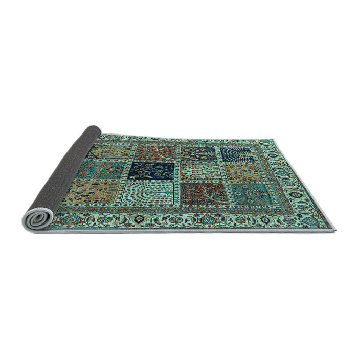 Sideview of Abstract Light Blue Modern Rug, abs4169lblu