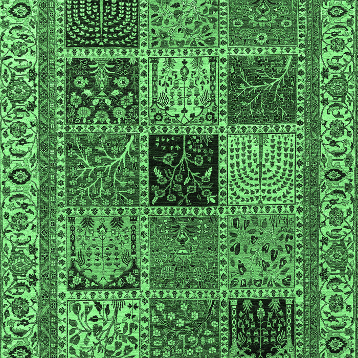 Machine Washable Abstract Emerald Green Modern Area Rugs, wshabs4169emgrn