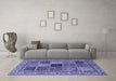 Machine Washable Abstract Blue Modern Rug in a Living Room, wshabs4169blu