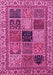 Machine Washable Abstract Pink Modern Rug, wshabs4169pnk