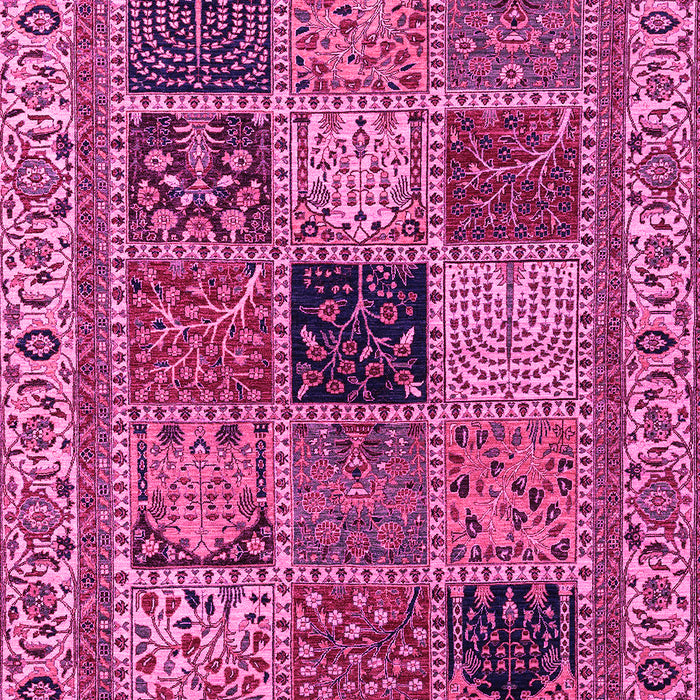 Machine Washable Abstract Pink Modern Rug, wshabs4169pnk