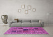 Machine Washable Abstract Purple Modern Area Rugs in a Living Room, wshabs4169pur