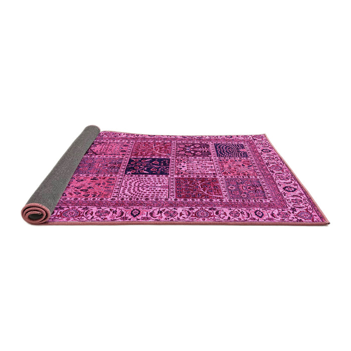 Sideview of Abstract Pink Modern Rug, abs4169pnk