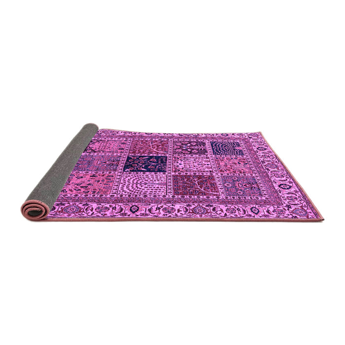 Sideview of Abstract Purple Modern Rug, abs4169pur