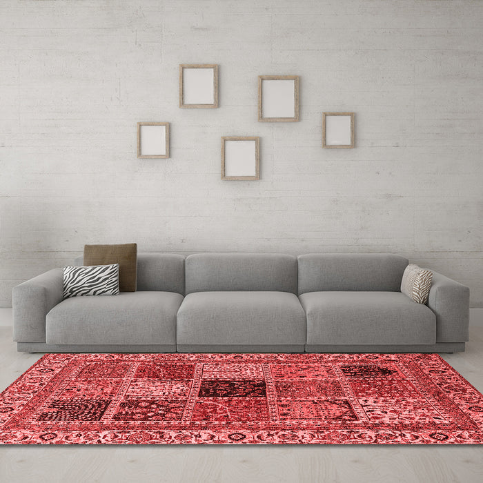 Modern Red Washable Rugs