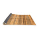 Sideview of Abstract Orange Modern Rug, abs416org