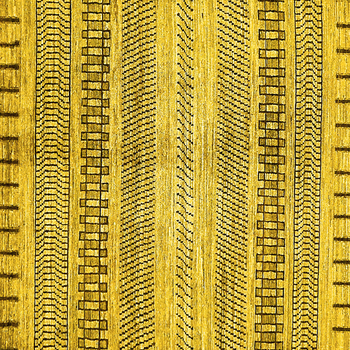 Square Machine Washable Abstract Yellow Modern Rug, wshabs416yw