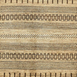 Square Machine Washable Abstract Brown Gold Rug, wshabs416