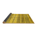 Sideview of Abstract Yellow Modern Rug, abs416yw