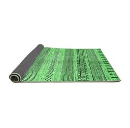Sideview of Abstract Emerald Green Modern Rug, abs416emgrn