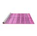 Sideview of Machine Washable Abstract Pink Modern Rug, wshabs416pnk