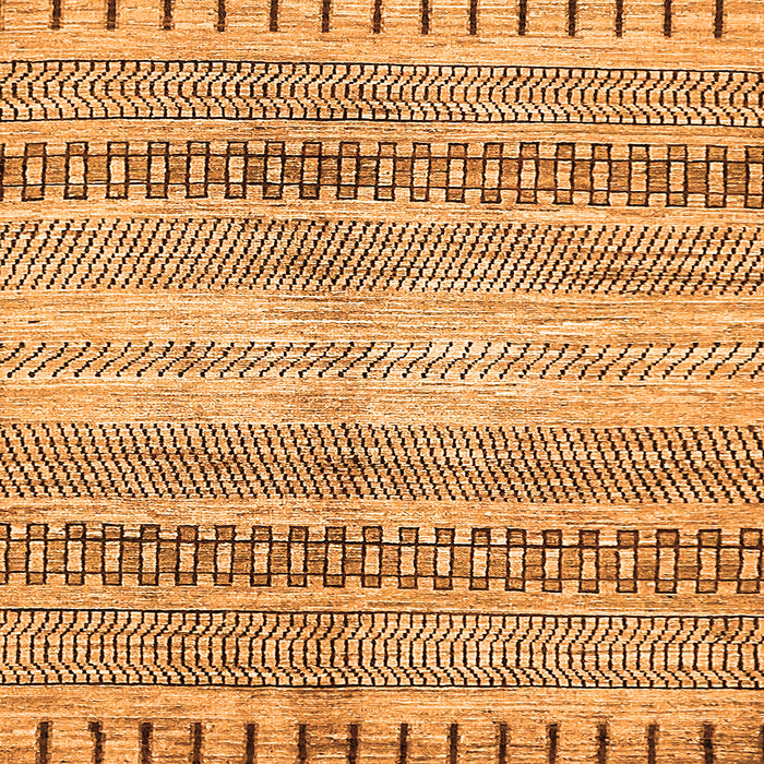 Square Abstract Orange Modern Rug, abs416org