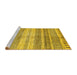 Sideview of Machine Washable Abstract Yellow Modern Rug, wshabs416yw