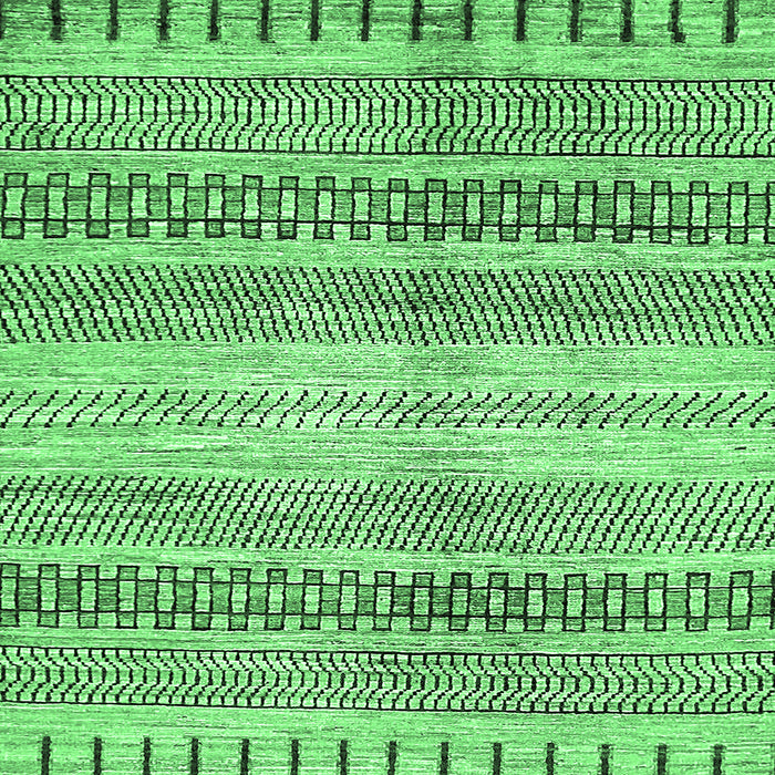 Square Machine Washable Abstract Emerald Green Modern Area Rugs, wshabs416emgrn