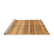 Sideview of Machine Washable Abstract Orange Modern Area Rugs, wshabs416org