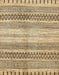 Machine Washable Abstract Brown Gold Rug, wshabs416