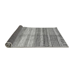 Sideview of Abstract Gray Modern Rug, abs416gry