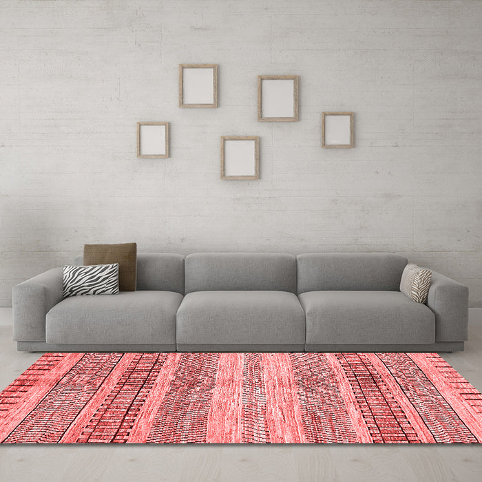 Modern Red Washable Rugs