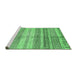 Sideview of Machine Washable Abstract Emerald Green Modern Area Rugs, wshabs416emgrn