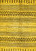 Machine Washable Abstract Yellow Modern Rug, wshabs416yw