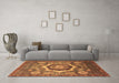 Machine Washable Abstract Brown Modern Rug in a Living Room,, wshabs4170brn