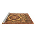 Sideview of Machine Washable Abstract Brown Modern Rug, wshabs4170brn