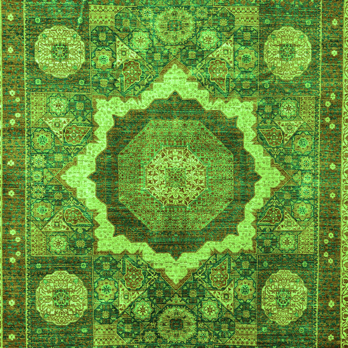 Machine Washable Abstract Green Modern Area Rugs, wshabs4170grn
