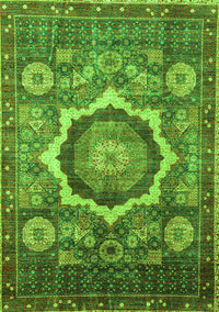 Abstract Green Modern Rug, abs4170grn