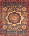 Machine Washable Abstract Dark Almond Brown Rug, wshabs4170