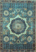 Machine Washable Abstract Light Blue Modern Rug, wshabs4170lblu