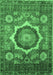 Machine Washable Abstract Emerald Green Modern Area Rugs, wshabs4170emgrn